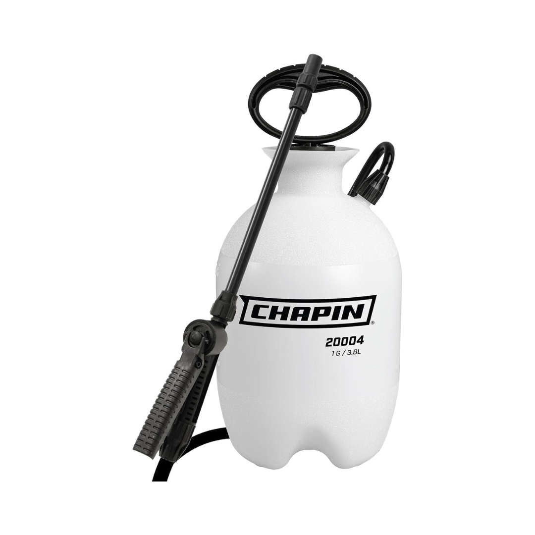 Chapin 20004 Pump Sprayer, 1-Gallon SureSpray Translucent Tank with an Easy Fill Funnel-Top Opening, Adjustable Cone Nozzle & 34" Long Reach Hose, Used for Fertilizer, Pesticides, Weeds & Pests
