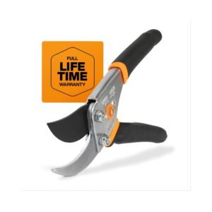 Fiskars Bypass Pruning Shears, 5/8-Inch Cut Capacity Garden Clippers, Gardening Scissors with Sharp, Rust Resistant Steel Blade